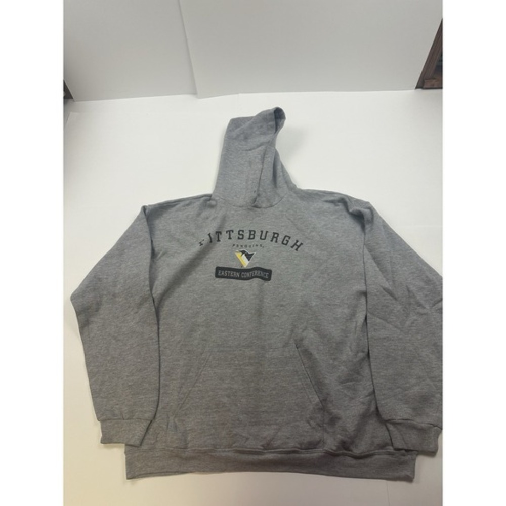 Vintage 90s Pittsburgh Penguins Hoodie Size XLarge TNT‎ Gray